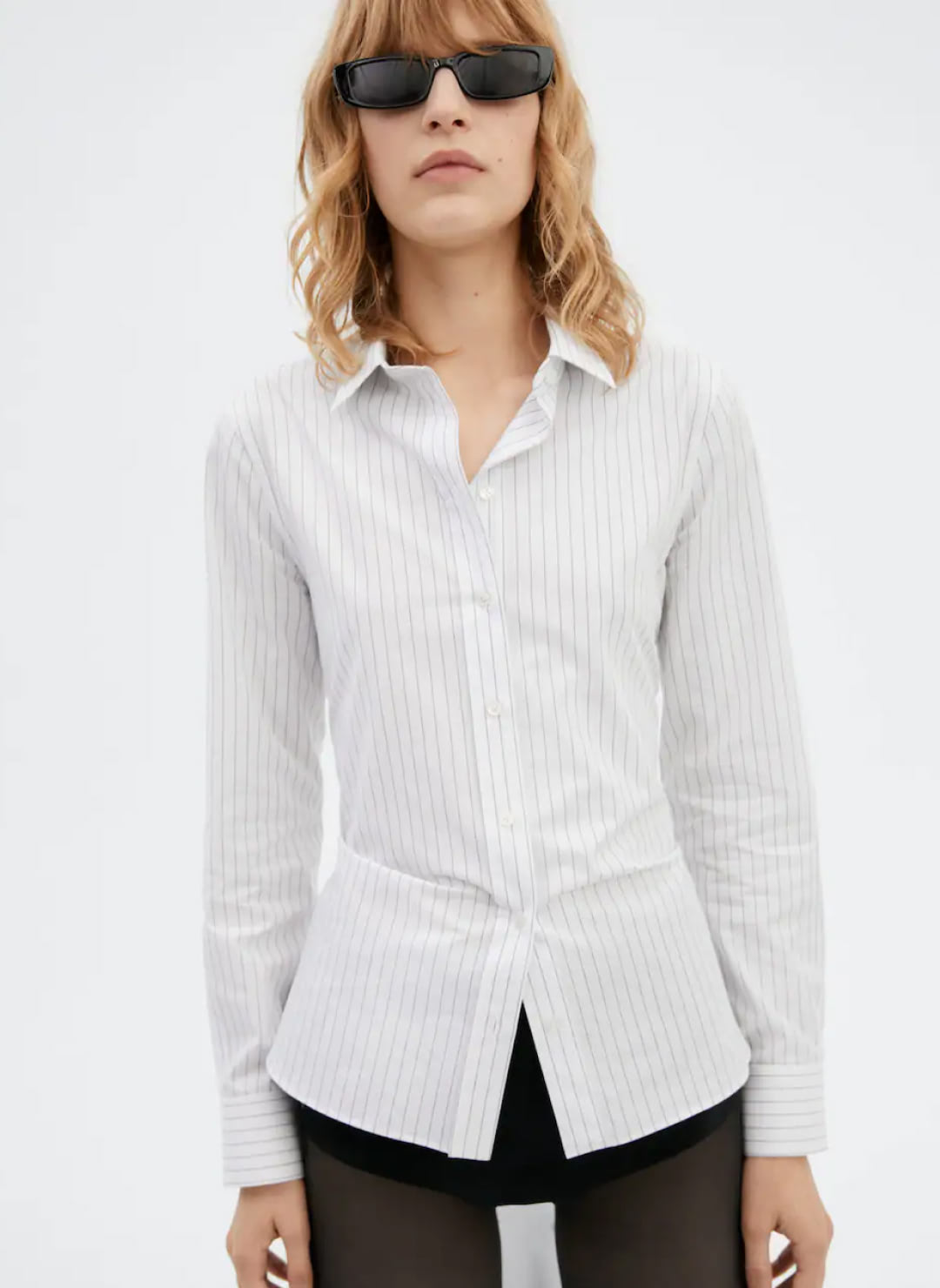 Slim fit striped cotton shirt