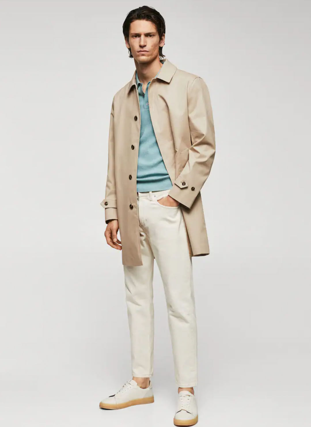 Water - repellent cotton trench coat — изображение 3
