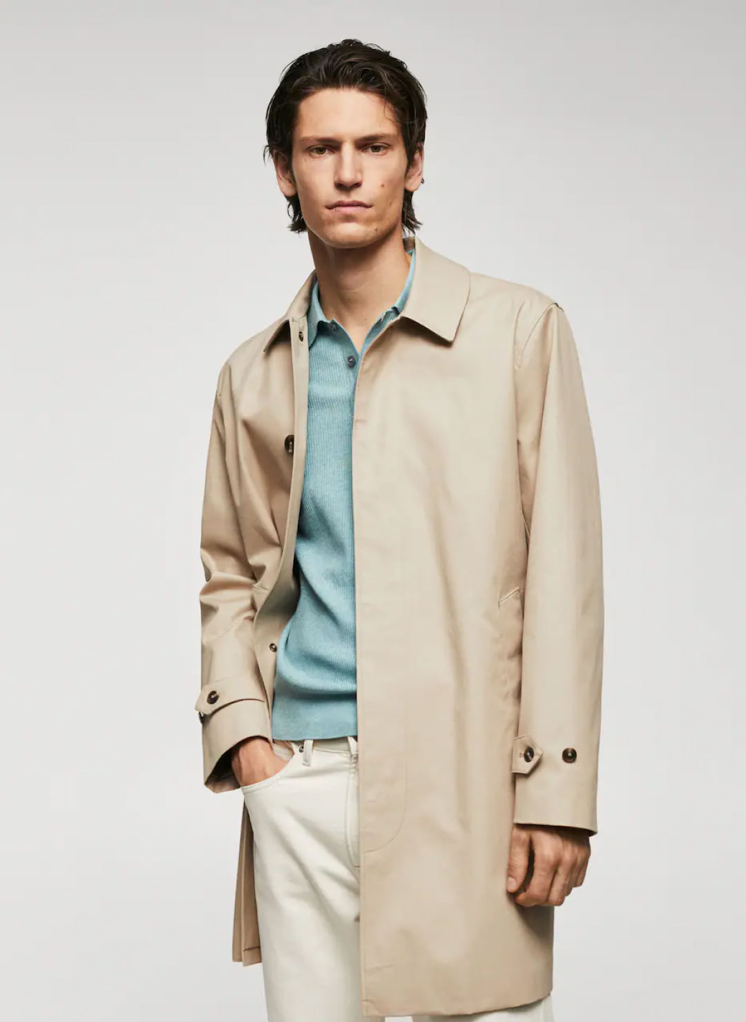 Water - repellent cotton trench coat — изображение 2