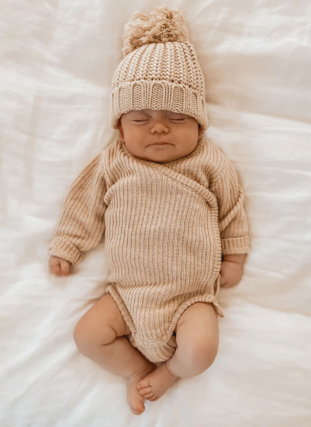 Knit Wrap Bodysuit - Truffle — изображение 2