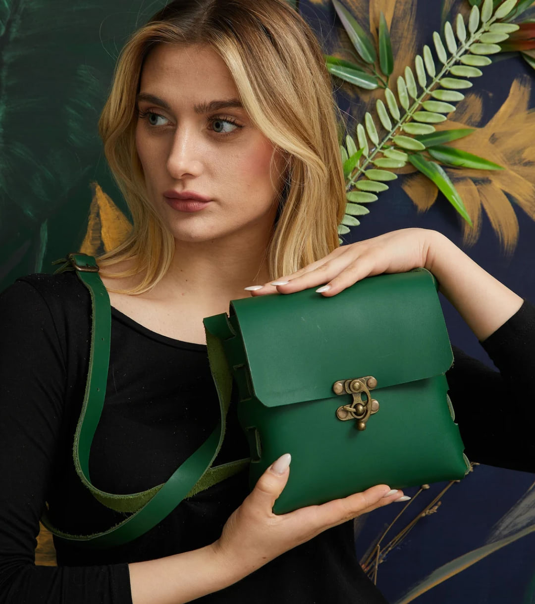 Leather Small Crossbody Bag for Women