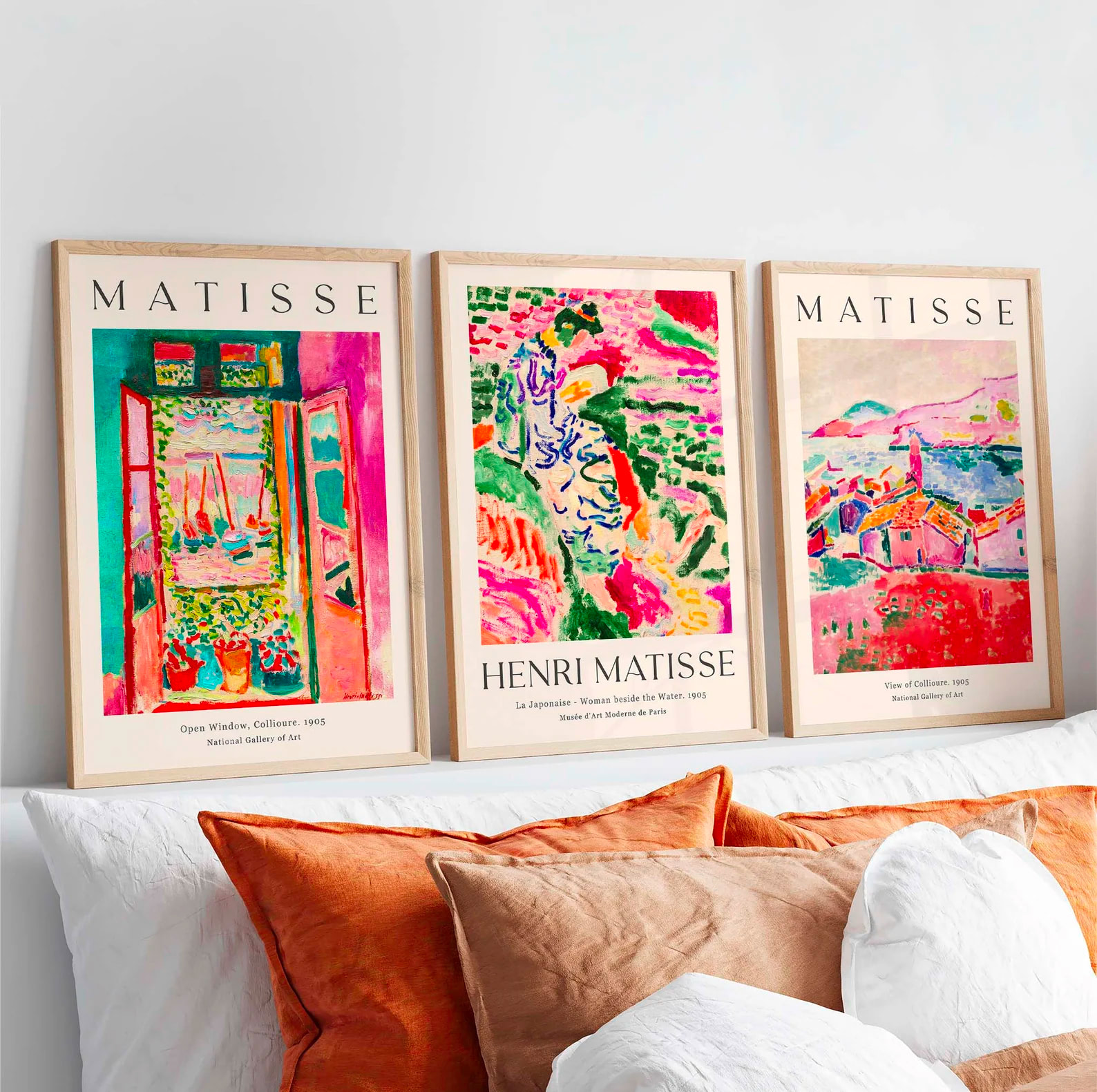Wall Art Set of 3,Matisse Print,Flower Market Poster,Yayoi Kusama Print Set